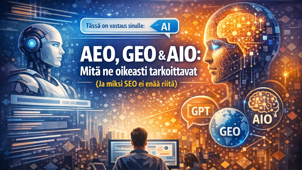 AIO, GEO hakukoneoptimointi vuonna 2026