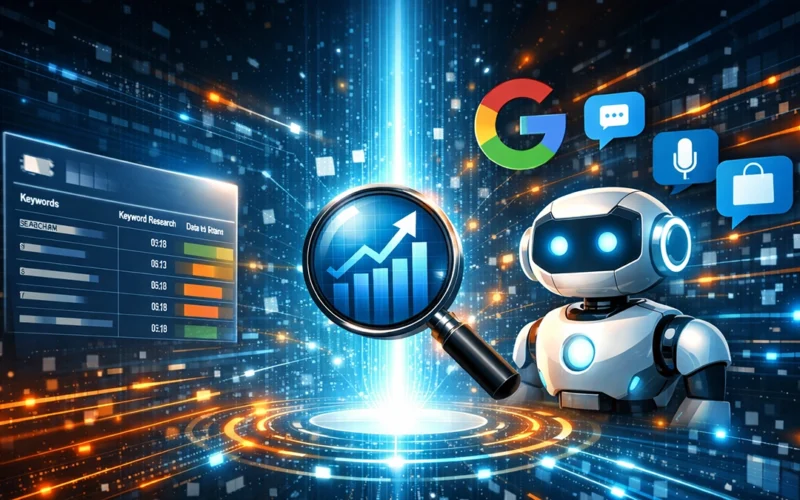 Robotti, data, hakukoneoptimointi, analytiikka