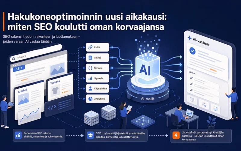 Hakukoneoptimoinnin uusi aikakausi: miten SEO koulutti oman korvaajansa