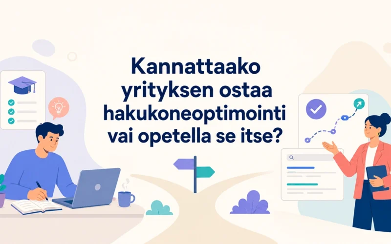 Kannattaako yrityksen ostaa hakukoneoptimointi vai opetella se itse?